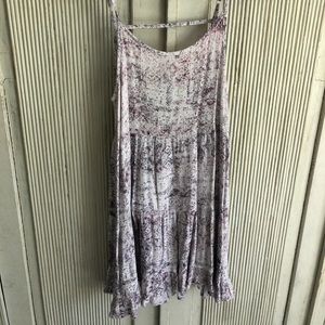 Flowy purple babydoll mini dress